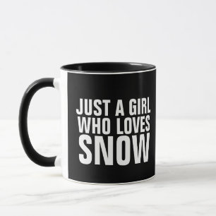 TAZA SOLO UN CHICA QUE AMA A LOS NAVIDADES DE NIEVE CAF