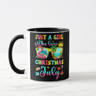 Taza Sólo Un Chica Que Ama A Los Navidades En El Verano