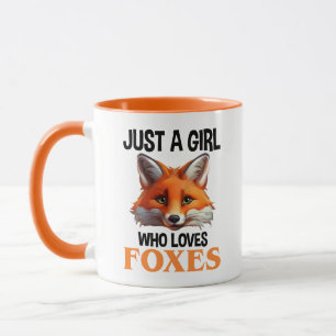 Taza Sólo un Chica que ama a los zorros