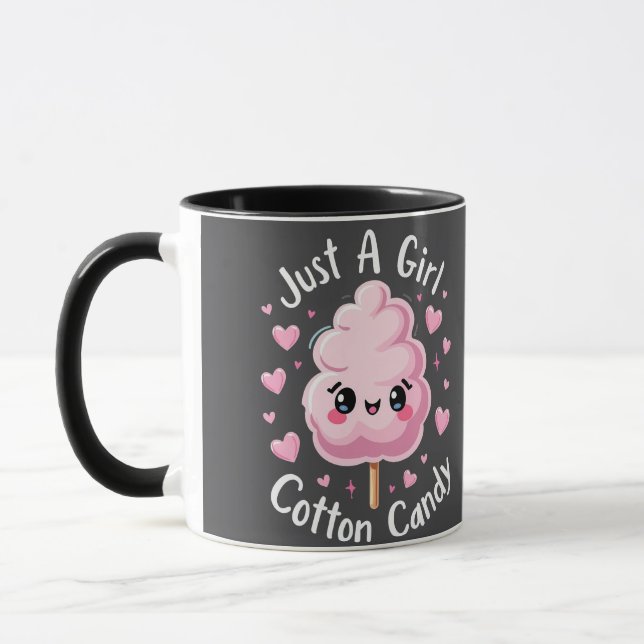Taza Sólo un Chica que ama el algodón dulce (Izquierda)