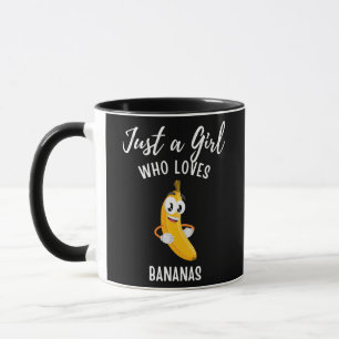 Taza Sólo un Chica que ama el plátano de vestimenta ban