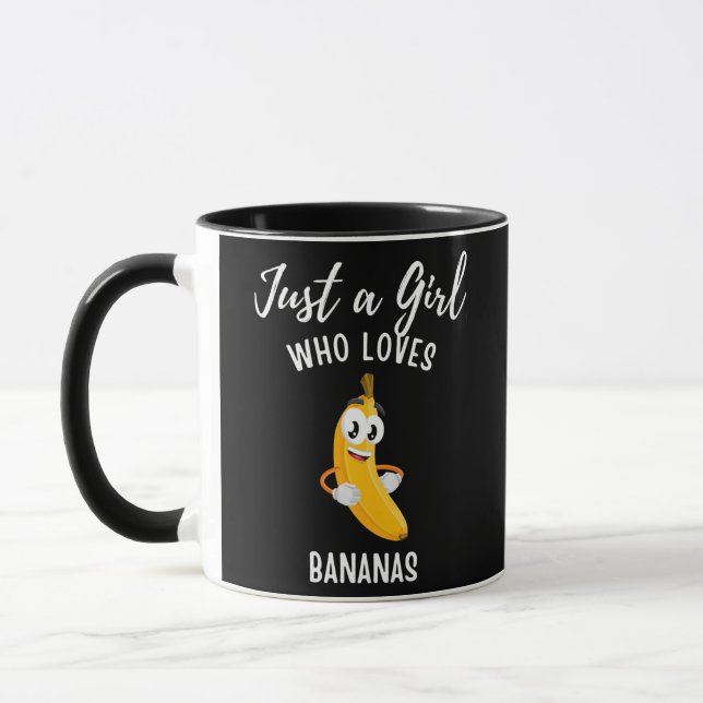 Taza Sólo un Chica que ama el plátano de vestimenta ban (Izquierda)
