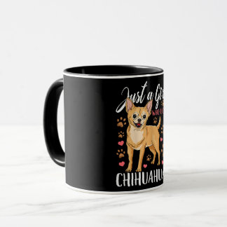 Taza Solo un Chica que ama el regalo de Chihuahuas