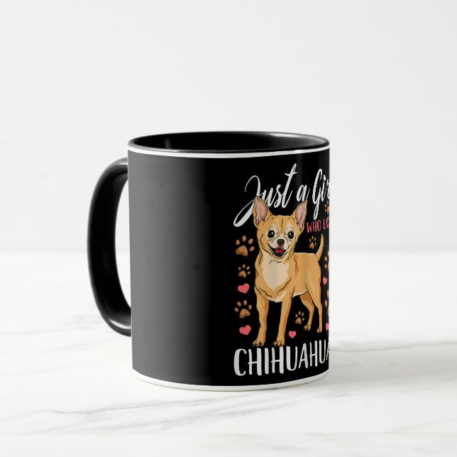 Taza Solo un Chica que ama el regalo de Chihuahuas (Anverso izquierdo)