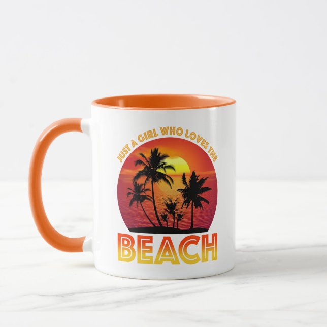 Taza Solo Un Chica Que Ama La Playa (Izquierda)