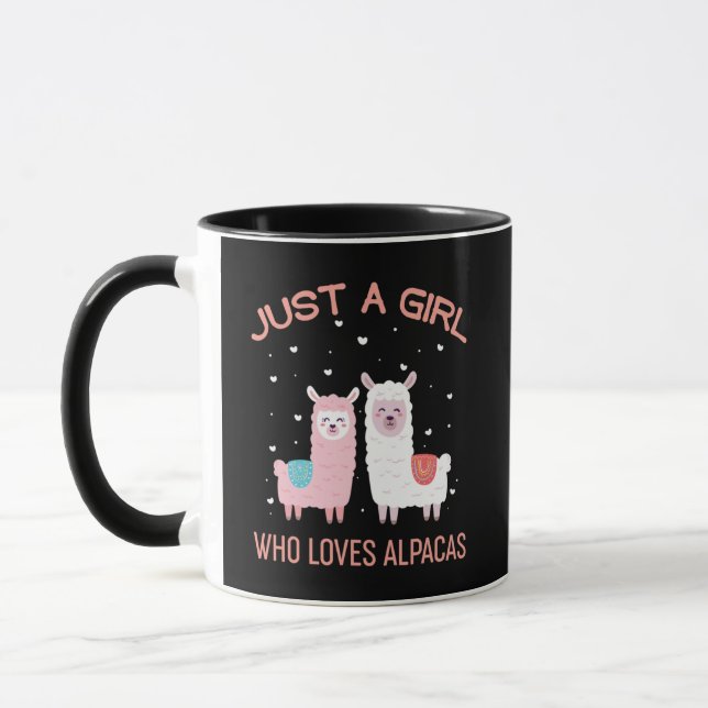 Taza Sólo un Chica que ama las Alpacas - Cute Alpaca (Izquierda)
