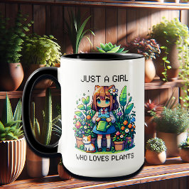 Taza Sólo un Chica que ama las plantas