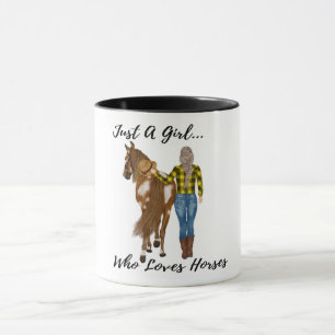 Taza Sólo un Chica que ama los caballos