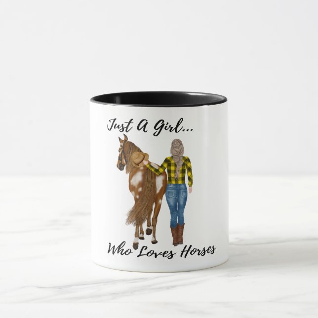 Taza Sólo un Chica que ama los caballos (Centro)