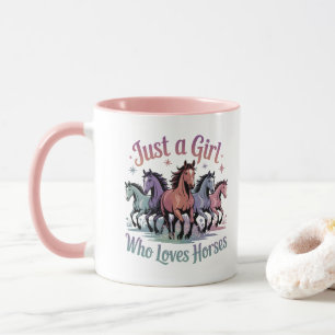Taza Solo un chica que ama los caballos