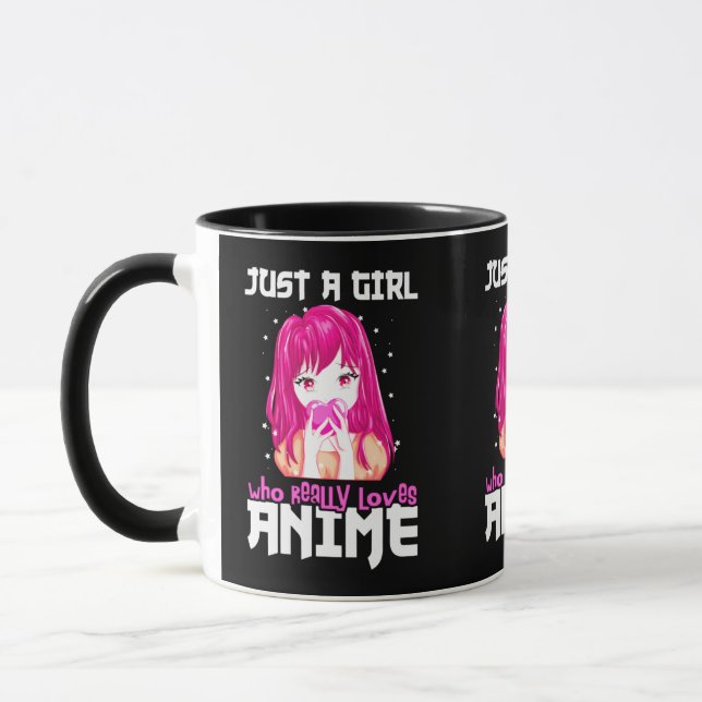Taza Sólo Un Chica Que De Verdad Ama A Anime (Izquierda)