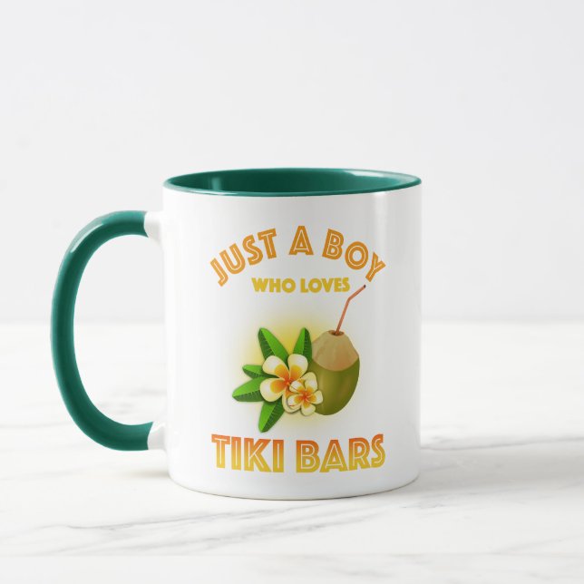 Taza Solo un chico que ama los bares de Tiki (Izquierda)