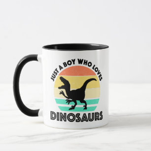 Taza Solo un chico que ama los dinosaurios