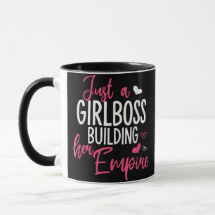 Taza Sólo un jefe chica construyendo su imperio mujeres