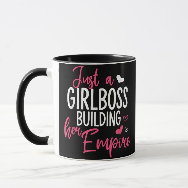 Taza Sólo un jefe chica construyendo su imperio mujeres (Izquierda)