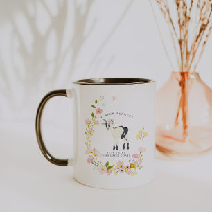 Taza Solo una chica que ama las cabras   Monograma