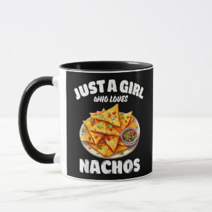 Taza Sólo una chica que ama los nachos divertido amante
