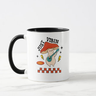 Taza Solo Vibra Gráfico de Hongo Relajado