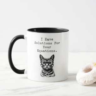 Taza Soluciones para Ecuaciones Diseño Genio Matemático