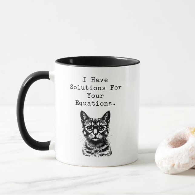 Taza Solutions for Equations Math Whiz Design (Con donut)