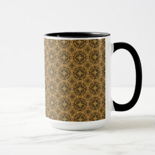 Taza Sombras del patrón marrón en mosaico