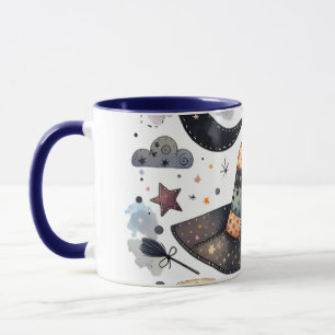 Taza Sombrero de Bruja Caprichosa y Magia Celestial