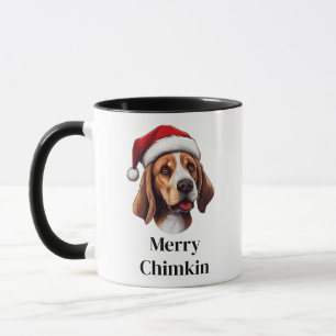 Taza Sombrero de Santa Beagle Navidad Perro