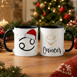 Taza Sombrero de Santa Cáncer Zodiac Navidad