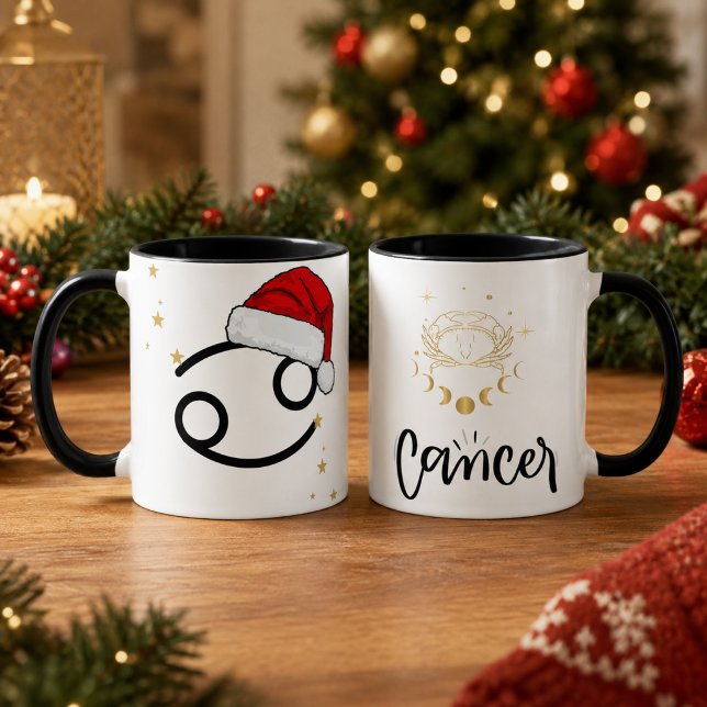 Taza Sombrero de Santa Cáncer Zodiac Navidad (Subido por el creador)