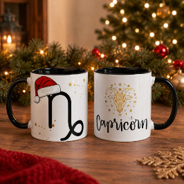 Taza Sombrero de Santa Capricornio Zodiaco Navidad