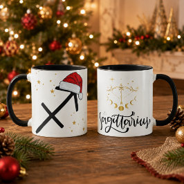 Taza Sombrero de Santa Sagitario Zodíaco Navidad