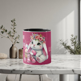 Taza Some Bunny Loves Me Whimsical Spring Personalized 