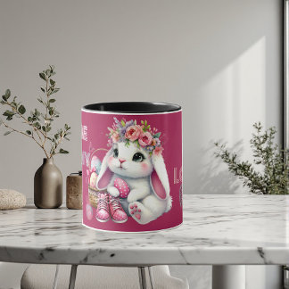 Taza Some Bunny Loves Me Whimsical Spring Personalized