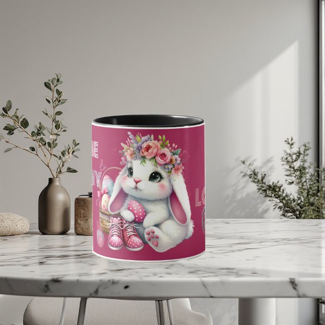 Taza Some Bunny Loves Me Whimsical Spring Personalized  (Some Bunny Loves Me Whimsical Spring Personalized Mug)