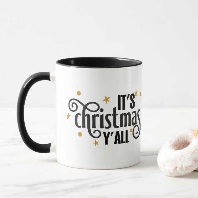 Taza Son Navidades Y'all (Con donut)