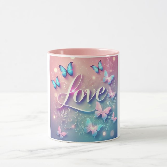 Taza Soñador amor mariposa (Centro)