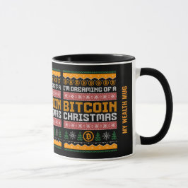 Taza SOÑANDO CON UNA NAVIDAD DE BITCOIN Patrón de punto