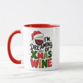 Taza Soñando con Vino de Navidad – Santa Festivo