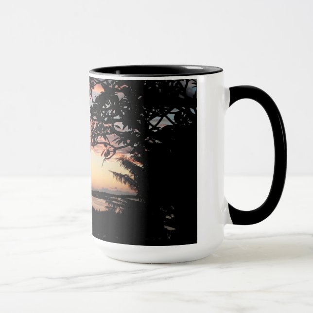Taza Sonido de la puesta del sol de Bermudas gran (Derecha)