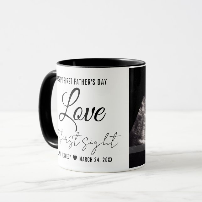 Taza Sonograma de ultrasonido para el primer día del pa (Anverso izquierdo)