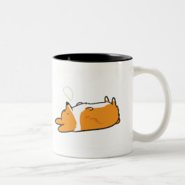 Taza soñolienta el | del Corgi que duerme y Corgi