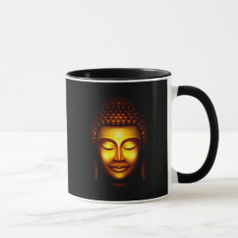 Taza Sonriente Buda Gold y Black