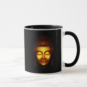 Taza Sonriente Buda Gold y Black