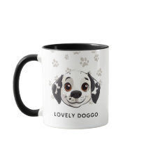 Taza Sonriente de Perrito Encantador – Ilustración