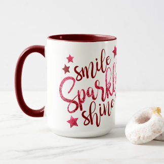 Taza Sonrisa Sparkle Shine Burgundy