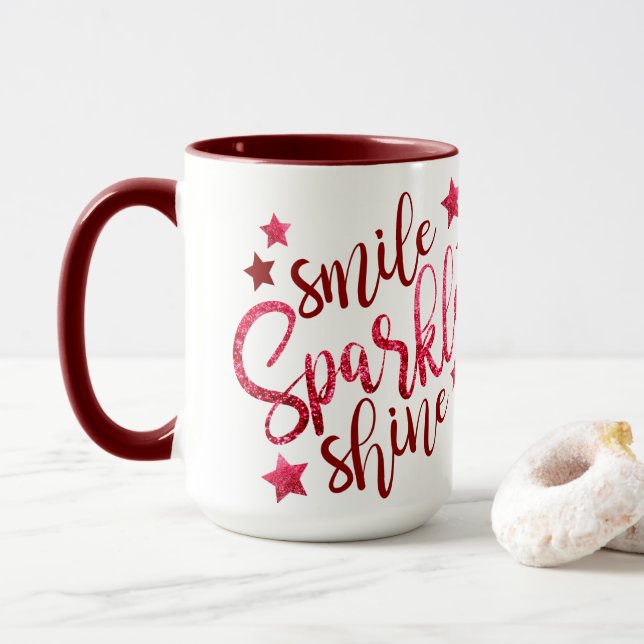 Taza Sonrisa Sparkle Shine Burgundy (Con donut)