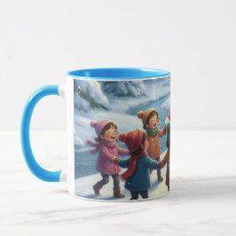Taza Sonrisas Nevadas-Aventura de Amigos de Invierno