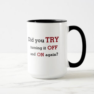 Taza Soporte técnico: "Y en de otra vez "