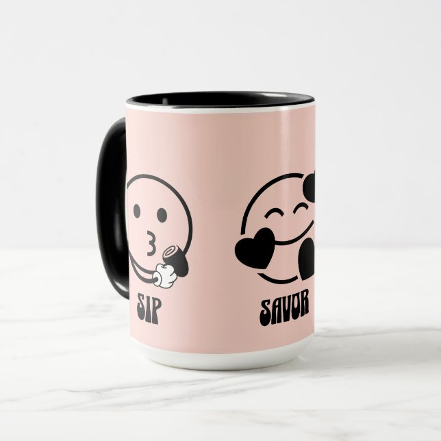Taza "Sorbe, Disfruta, Sonríe"  (Anverso izquierdo)