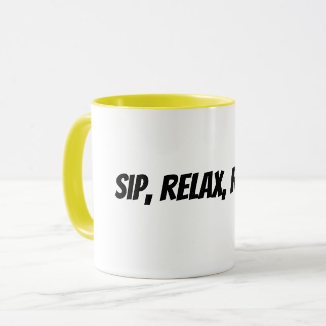 Taza sorber, relajarse, repetir (Anverso izquierdo)